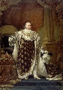 antoine jean gros Portrait of Louis XVIII in his coronation robes oil on canvas